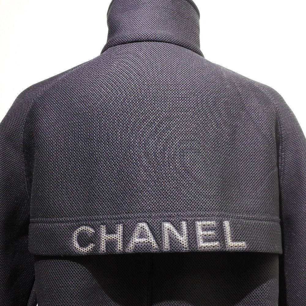CHANEL】シャネル メッシュジップジャケット バックロゴ