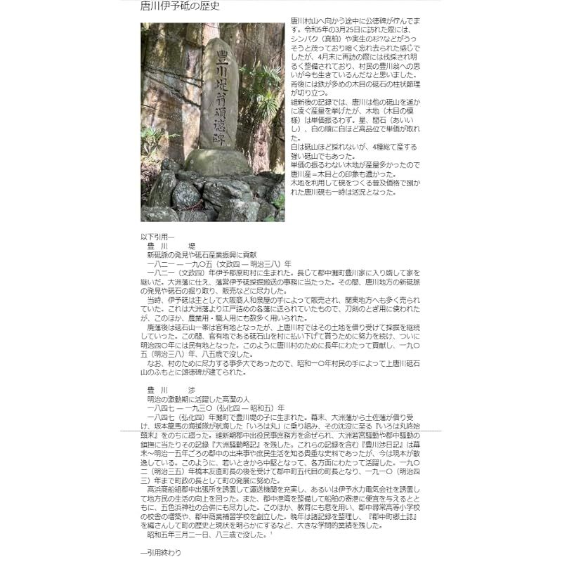 大洲藩営唐川村山産伊予砥入