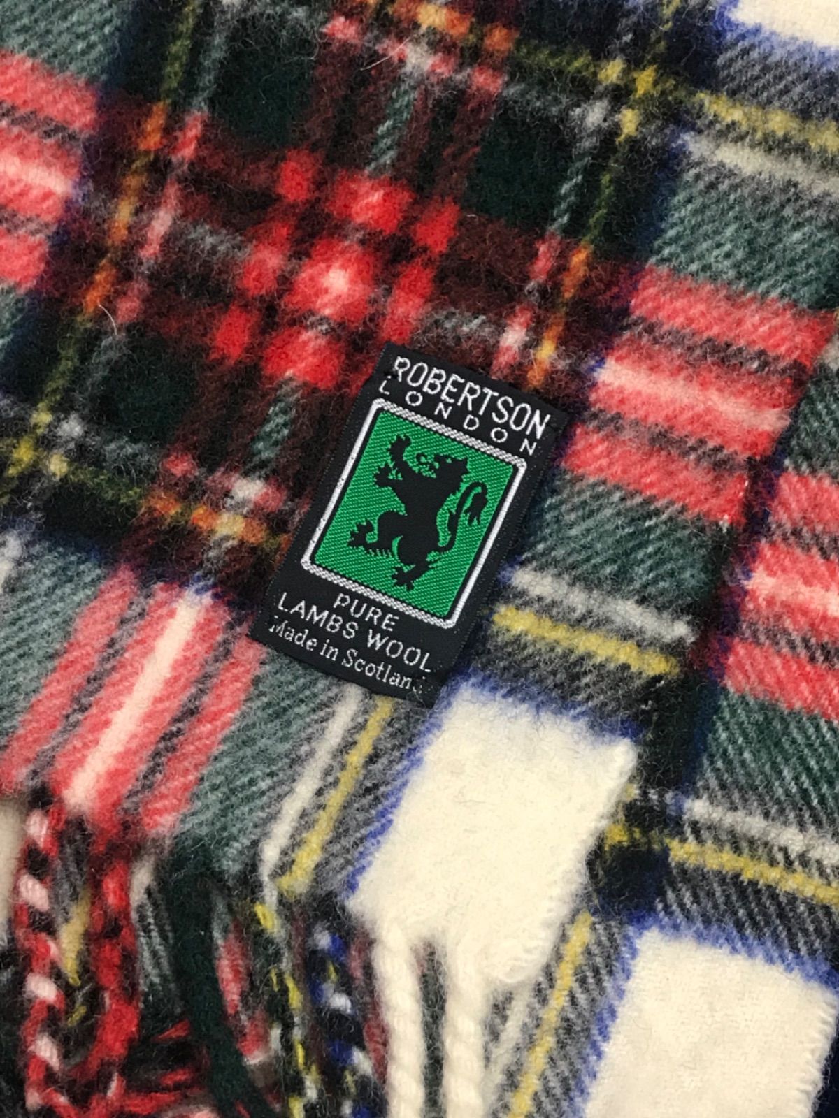 ROBERTSON LONDON スコットランド製 LAMBS WOOLマフラー - マフラー