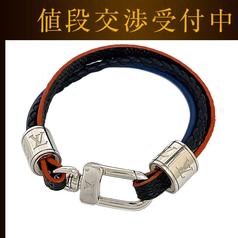 ルイ ヴィトン ブレスレット ブラスレ LV トレブル ブラック ネイビー