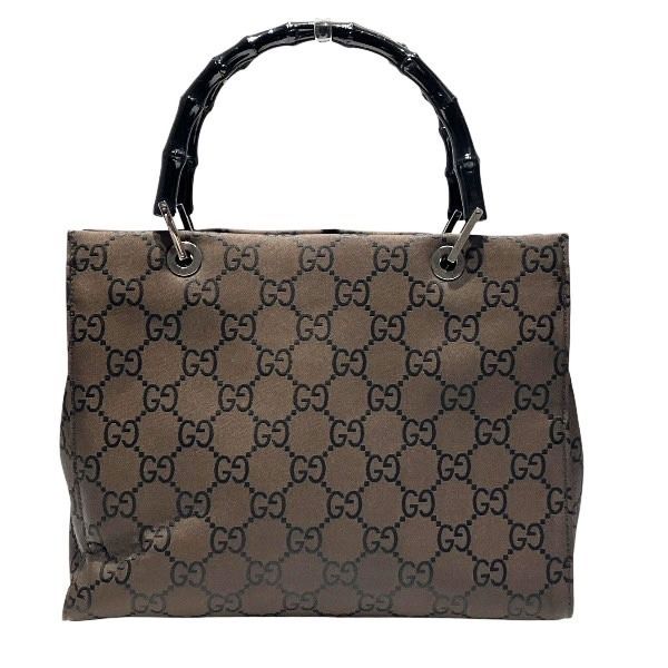 グッチ GUCCI バンブー 002-1016 ブラウン ナイロン バッグ ハンドバッグ レディース