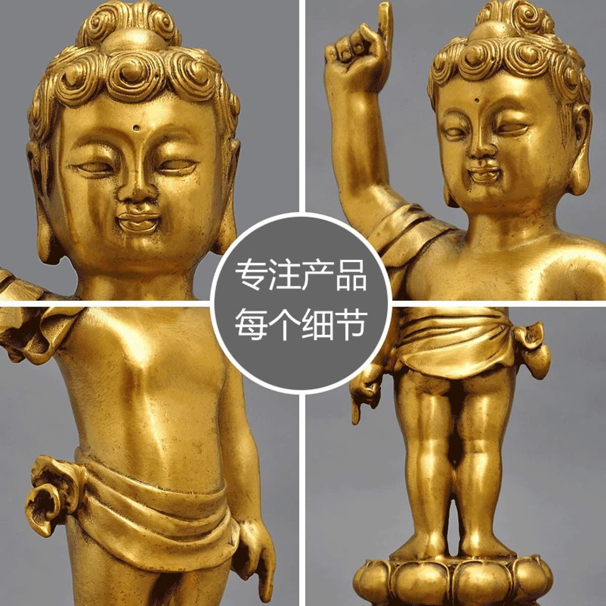 仏像 釈迦誕生仏 銅製 立像 お釈迦様 置物 はなまつり 花祭り
