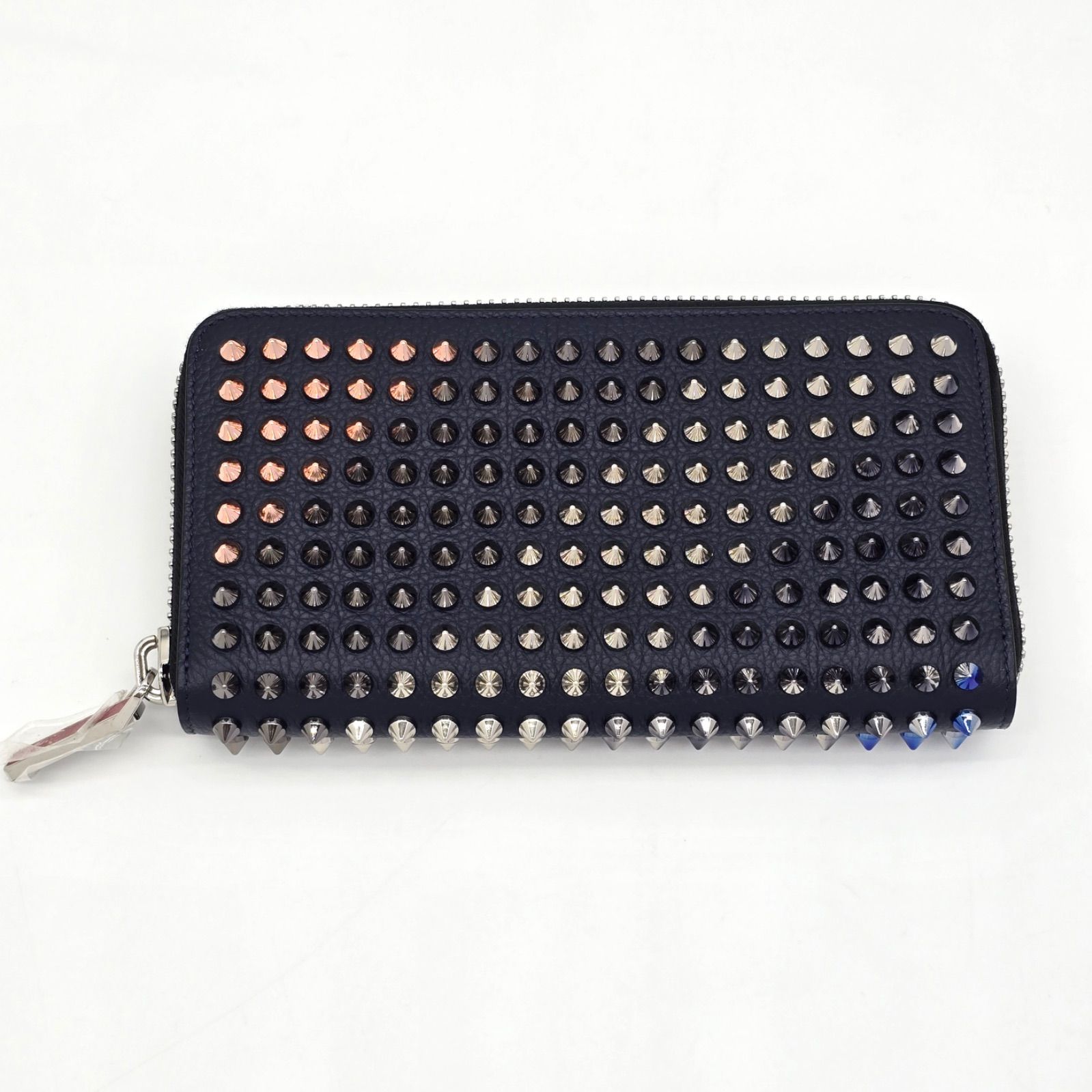 ✨美品✨ クリスチャンルブタン 長財布 パネトーネ ラウンド レザー ネイビー Christian Louboutin クリスチャン ルブタン エム パネトーネ