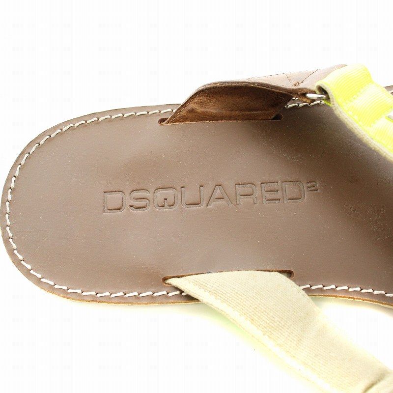 ディースクエアード DSQUARED2 トングサンダル フラット レザー