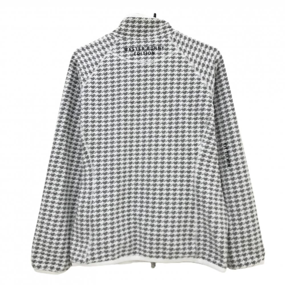 マスターバニー リバーシブルジャケット 白×杢グレー 千鳥格子 裏白