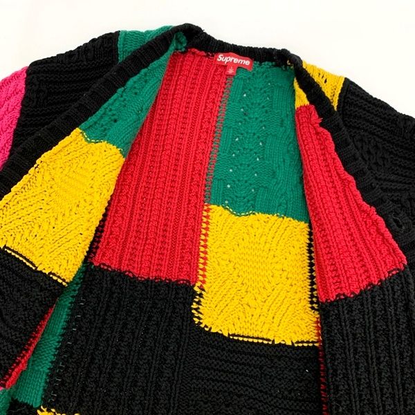 Supreme パッチワーク カーディガン supreme パッチワークカーディガン