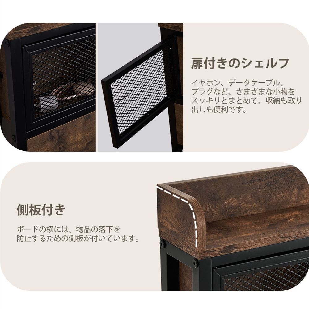 ベッドフレーム ダブル｜木製｜コンセント付｜北欧風｜N511P194039B