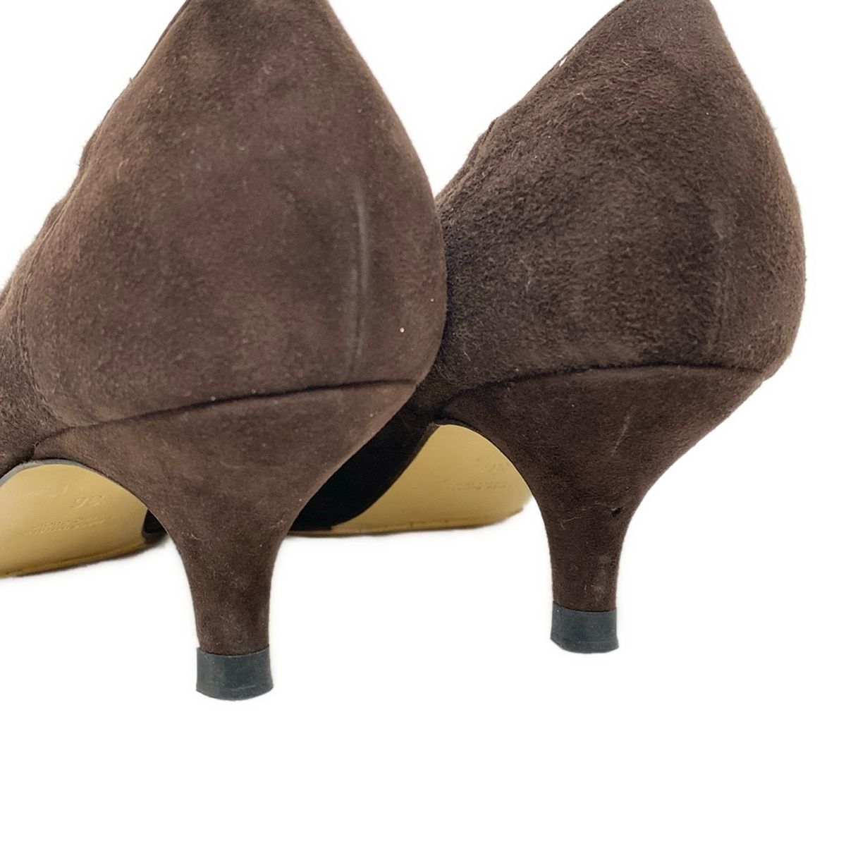 PELLICO ブラウン パンプス　35.5 裏張りあり　美品　ヒール1cm PELLICO ブラウン パンプス 35.5 裏張りあり 美品 ヒール1cm