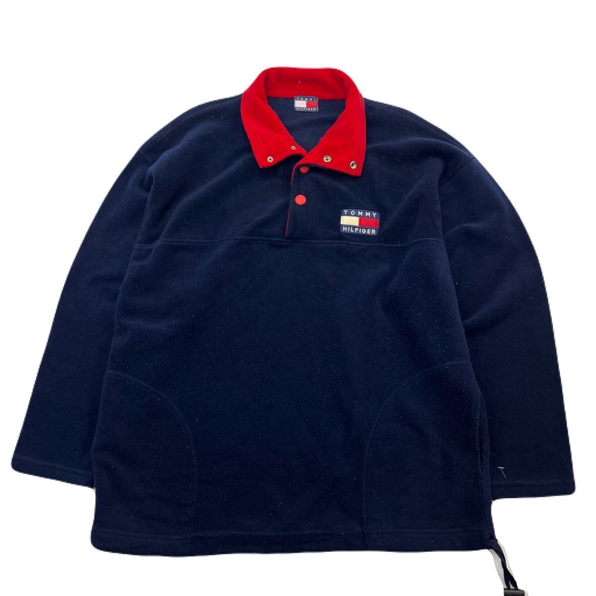90s ☆ TOMMY HILFIGER トミーヒルフィガー プルオーバー フリース 