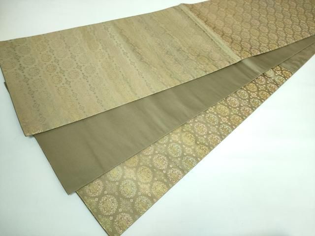 平和屋本店■極上　西陣織　陰山織物謹製　箔屋清兵衛　六通柄袋帯　鴛鴦花文　本金箔　証紙付き　逸品　DZAA5699kh5 平和屋本店□極上 西陣織 陰山織物謹製 箔屋清兵衛 六通柄袋帯 鴛鴦花