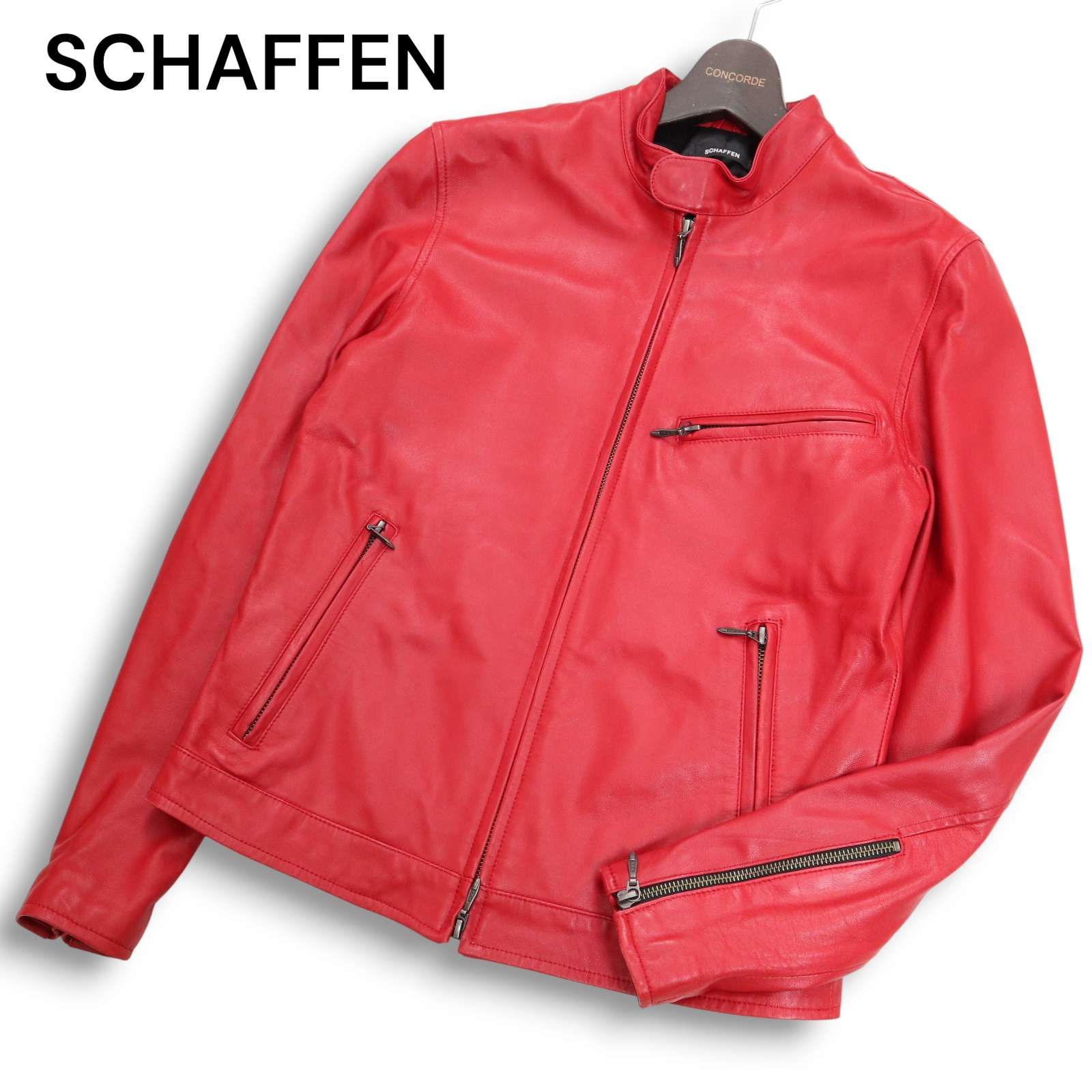 SCHAFFEN シャッフェン 秋冬☆ 羊革 ラム レザー シングル ライダース