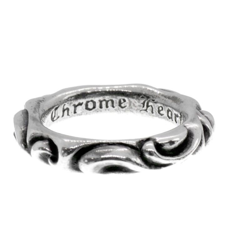 クロムハーツ CHROME HEARTS SCRL BAND スクロールバンド シルバー リング n8455