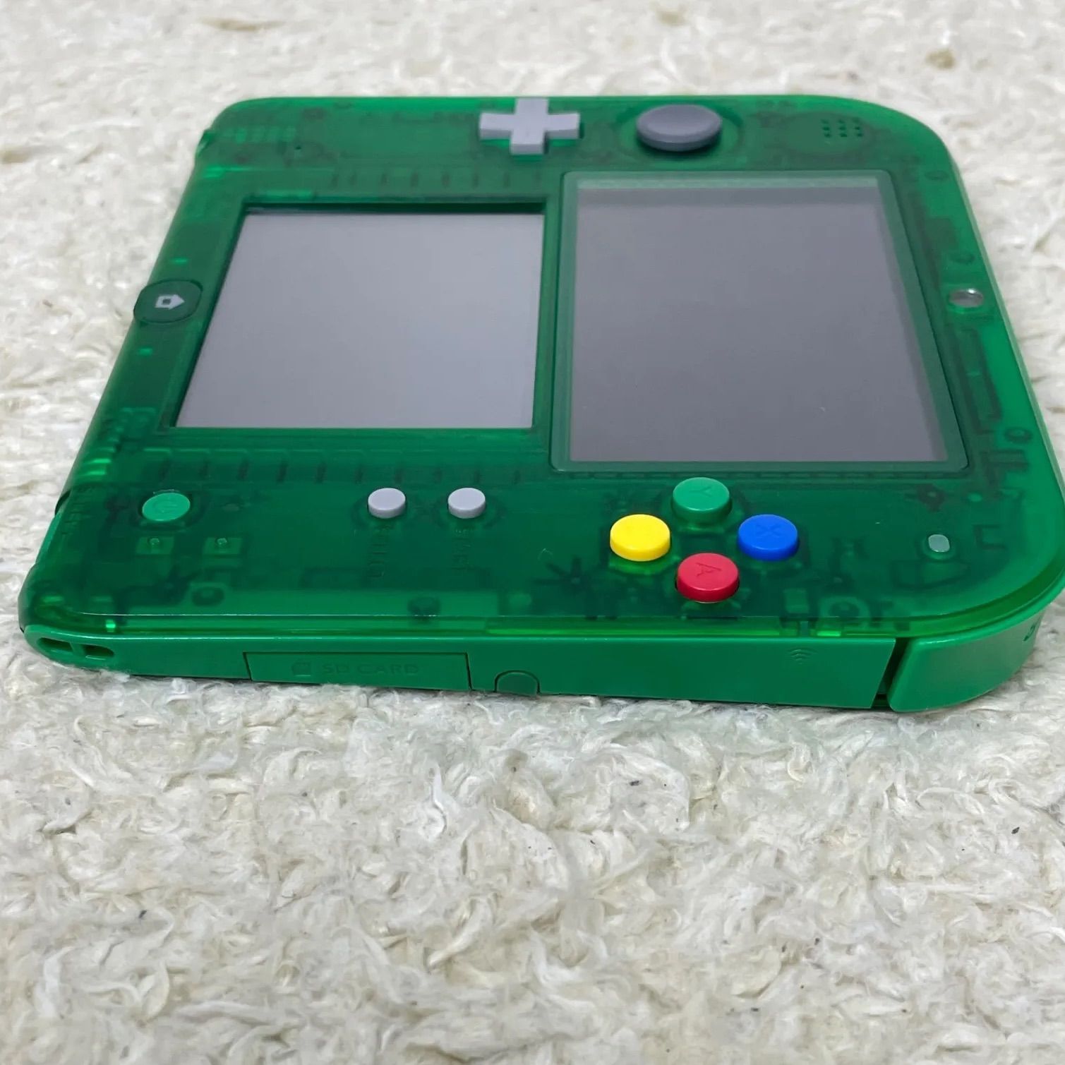 Nintendo ニンテンドー 2DS ポケットモンスター緑 パック クリアグリーン ACアダプター付き UP786_INFO