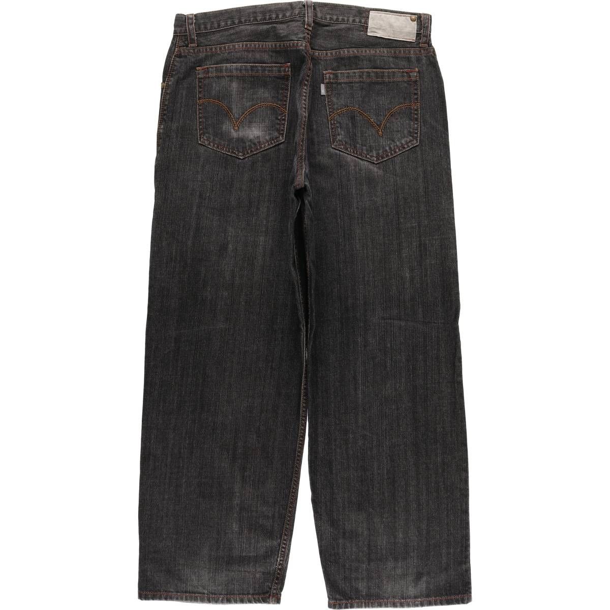 古着 リーバイス Levi s SILVER TAB シルバータブ BAGGY バギー ブラックデニム テーパードデニムパンツ メンズw36相当|evb031823