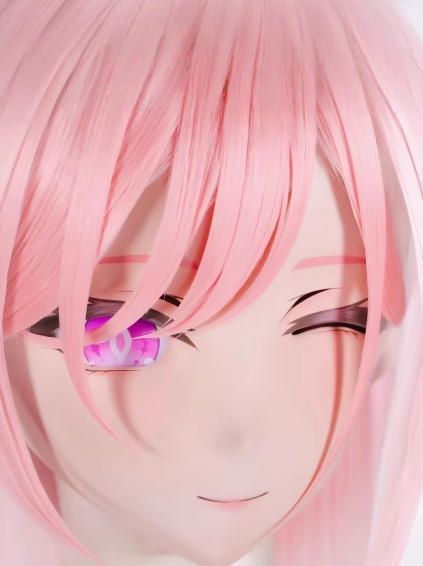 全頭マスク カツラ付き NO.1107 フルマスク ドール ヘッドロリータ人形 コスプレ マスク 仮装 着ぐるみ コスチューム 二次元