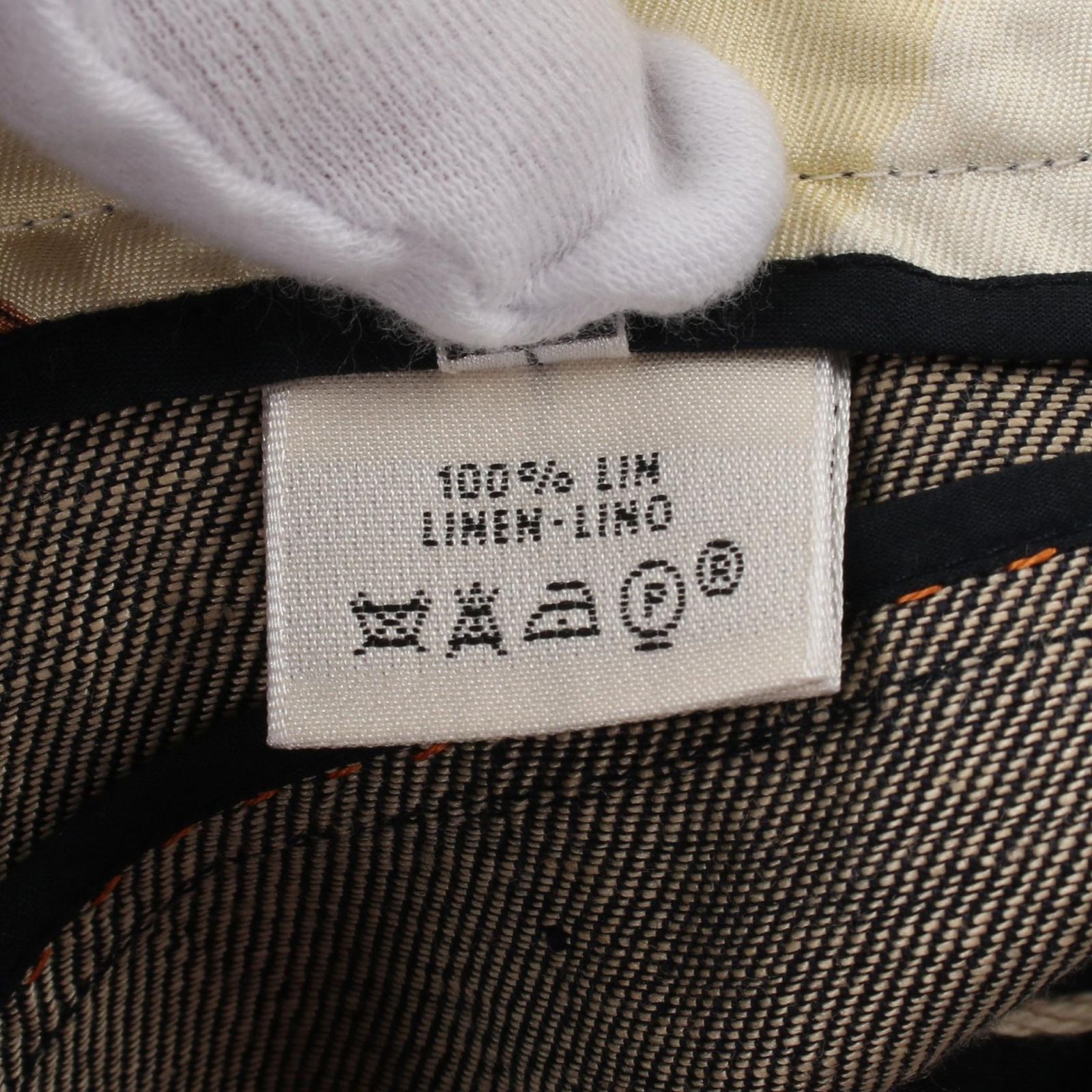 エルメス HERMES デニムパンツ CIRQUE MOLIER ファブリック シルク