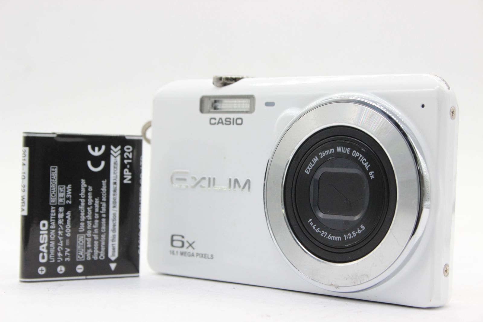 返品保証】 カシオ Casio Exilim EX-ZS27 ホワイト 26mm Wide 6x