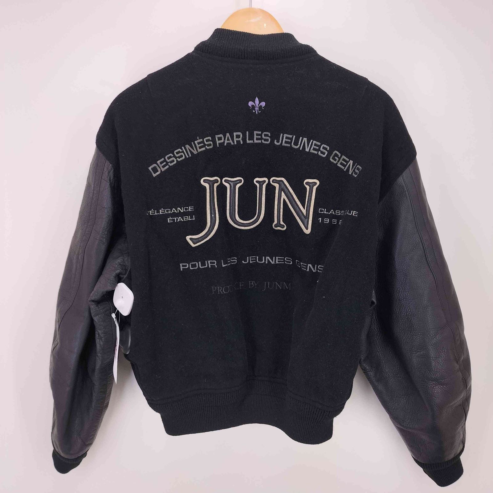 2025年新作アイテムが続々登場 MEN JUN ジュンメン 80-90s スタジアム 袖レザー切替 旧タグ ジャケット・アウター