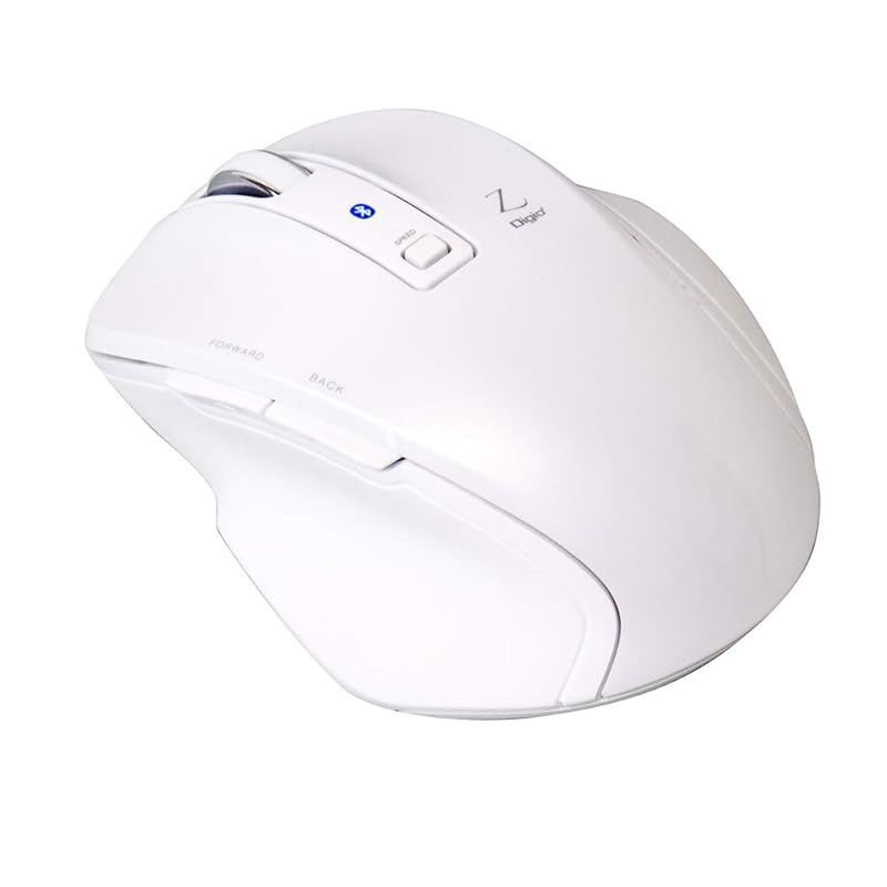 ナカバヤシ Digio2 究極のカタチ Bluetoothマウス 5ボタン Blue LED Sサイズ ホワイト Z8324 0
