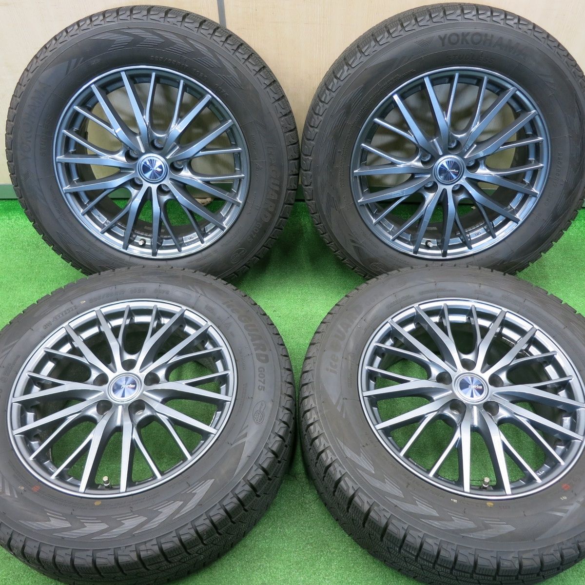 [送料無料] バリ溝！22年！キレイ！9分スタッドレス 225/65R17 ヨコハマ アイスガード G075 ravrion RM01 ラブリオン 17インチ PCD114.3/5H4112402NJス