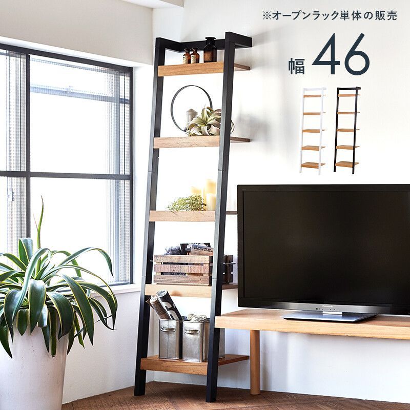 ラック 壁面収納 【 幅46cm 】　RCC-1770 (送料無料）　２色：ホワイト / ブラック