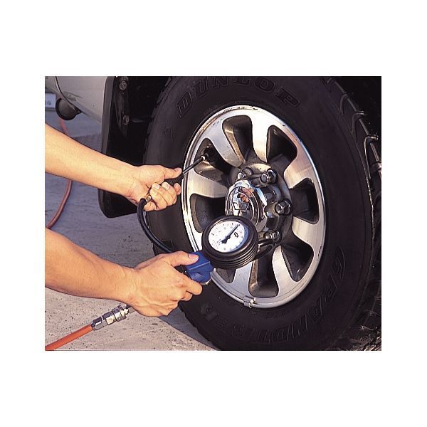 KTC 京都機械工具 タイヤエアゲージ 0-500KPA ストレートコネクター AGT231