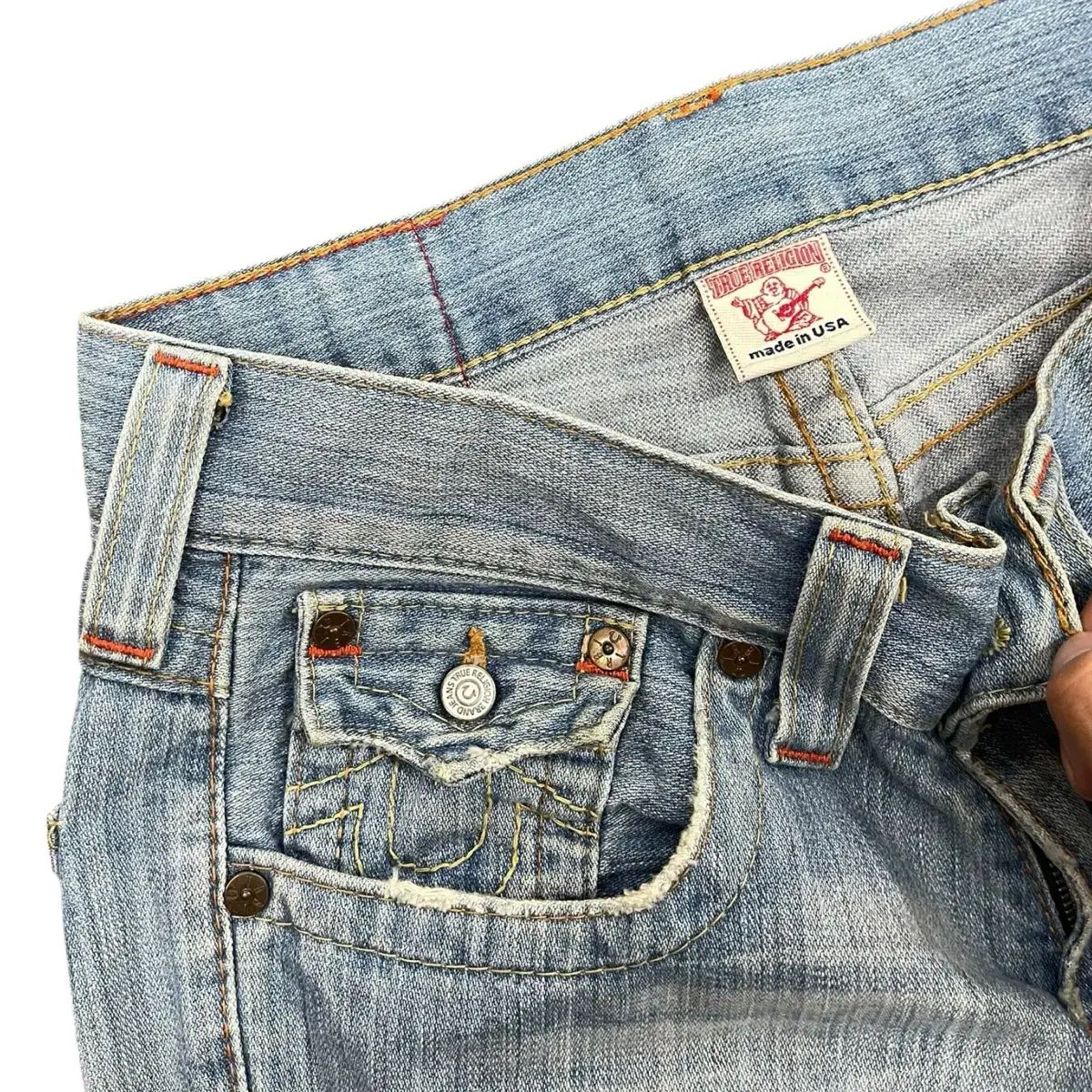 TRUE RELIGION(トゥルーレリジョン) ライトブルーデニム ブーツ