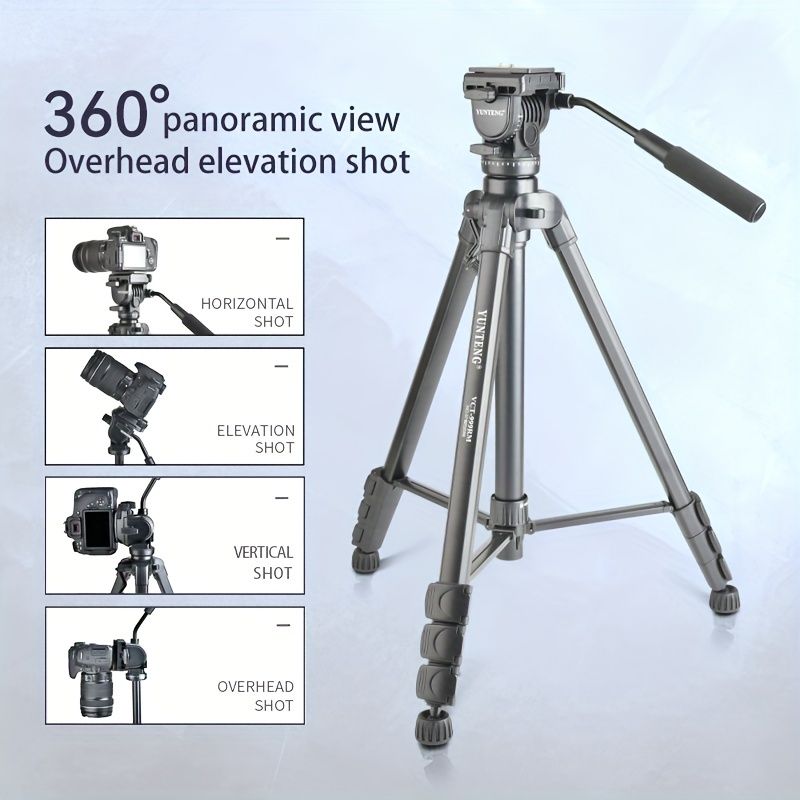 新着商品 Yunteng Vct-999 三脚 一眼レフカメラ 三脚 プロフェッショナル 油圧ダンピングヘッド カメラフレーム 高さ2メートル 厚みのあるフロアスタンド 携帯電話カメラ DVビデオ録画 ライブカメラブラケットYUD