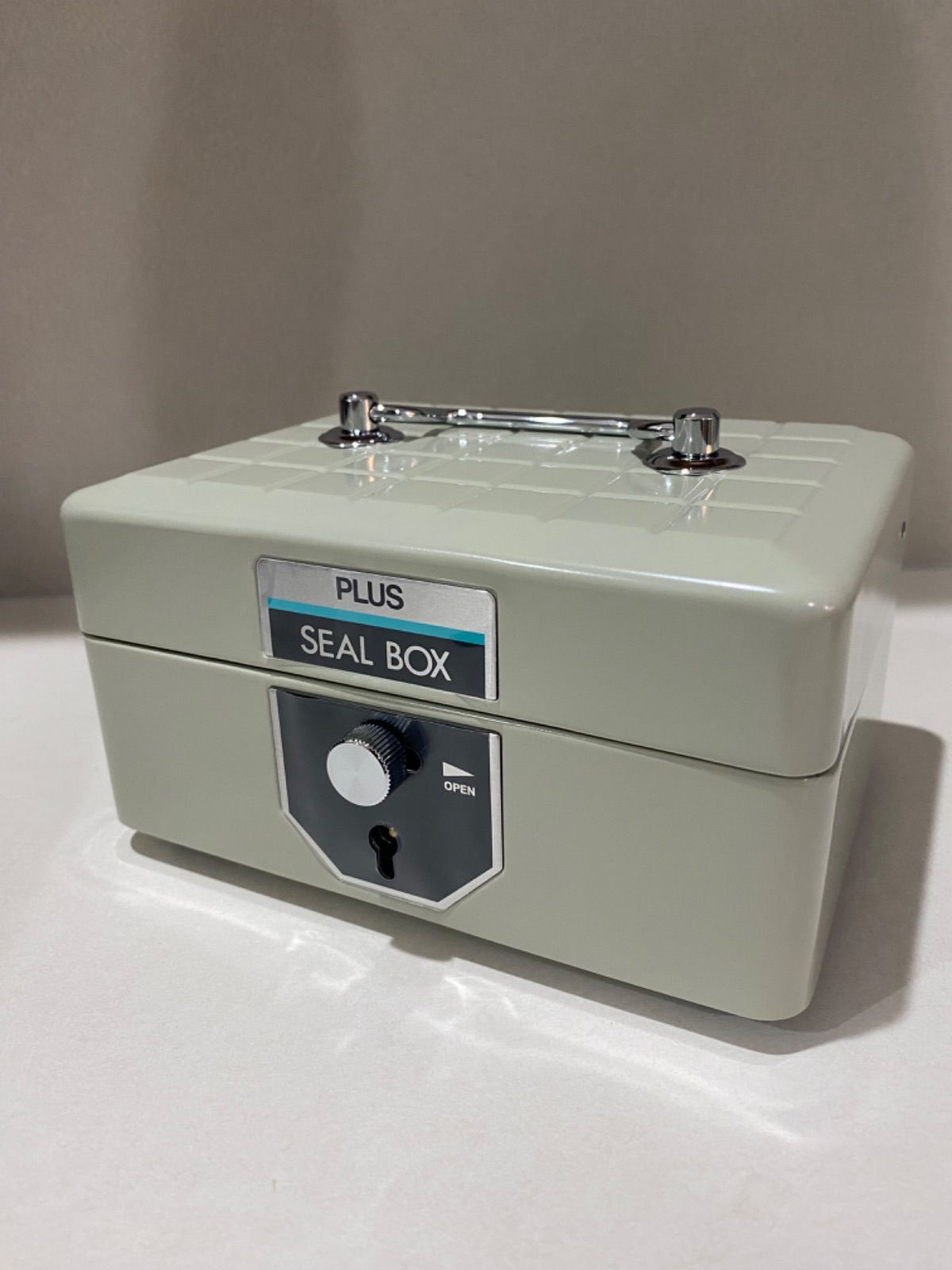 まとめ）プラス スチール印箱 SB-005 小 エルグレー〔×2セット