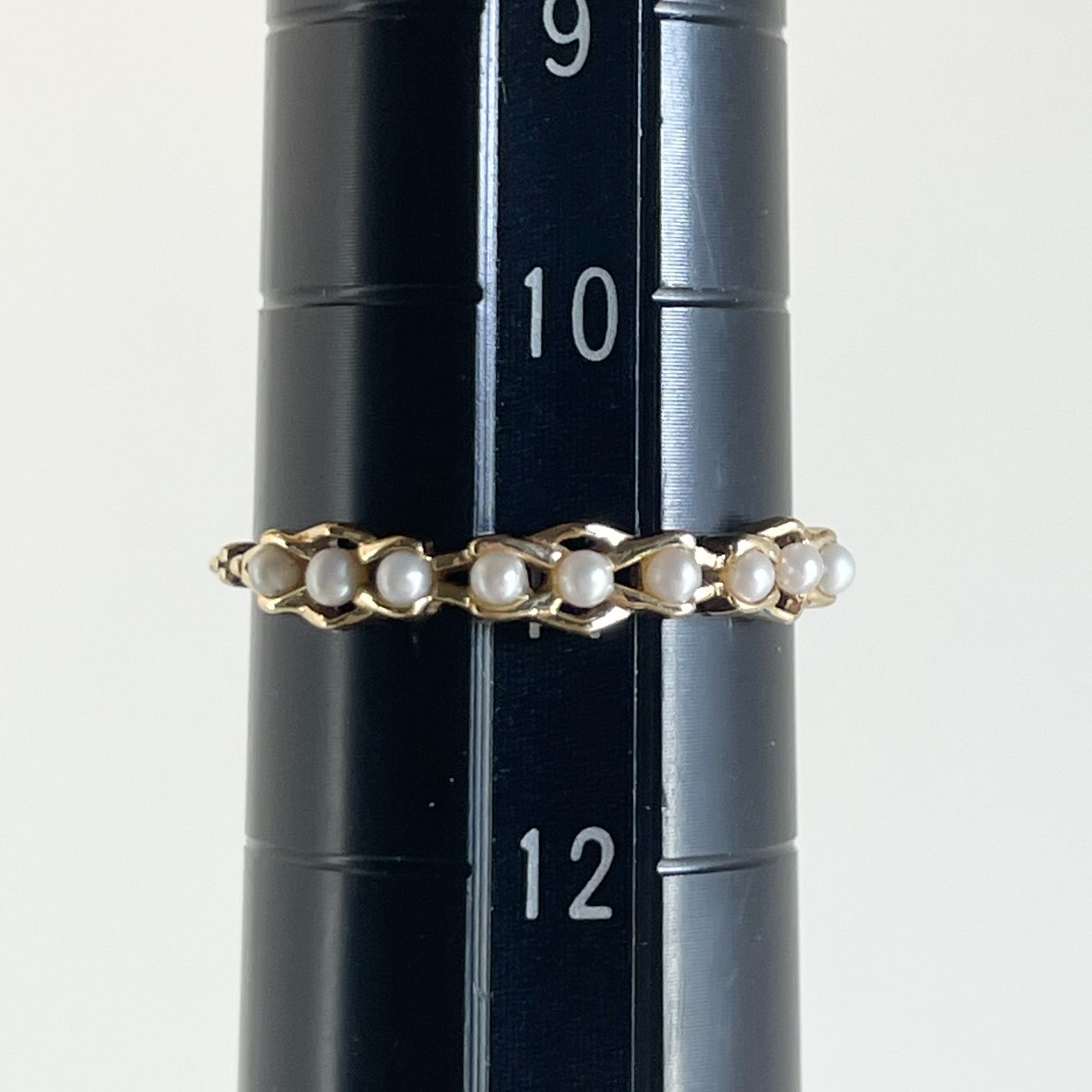 ageteアガットケシ粒パール14粒K14ハーフエタニティリング ageteアガットケシ粒パール14粒K14ハーフエタニティリング