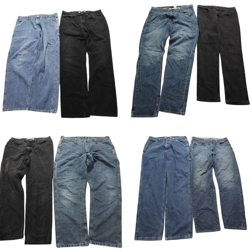古着卸 ブランドmix デニム パンツ 8枚セット メンズ W38 |W36 LEE ラルフローレン ハーレーダビッドソン 古着 NA5914
