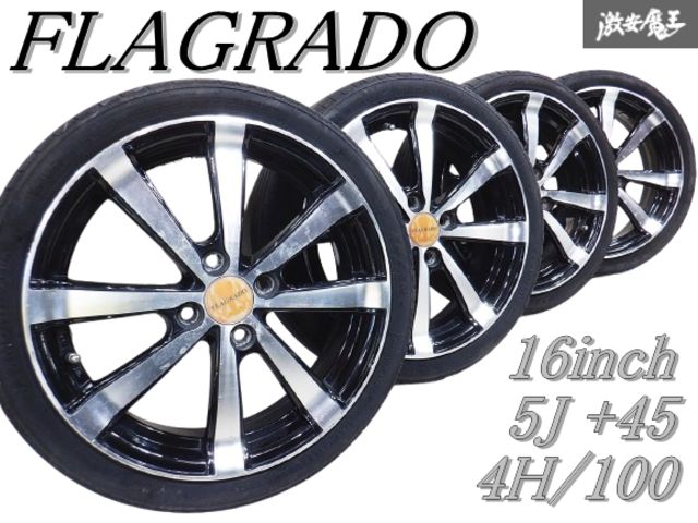 FLAGRADO 軽自動車 17インチ 4穴 フラグラード 5J-17 4H100 +