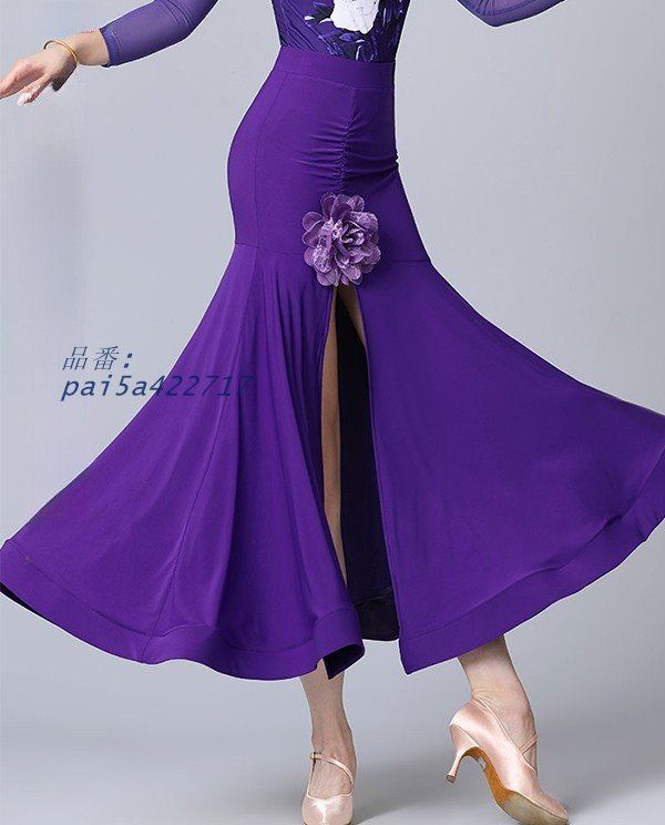 社交ダンススカート ダンススカート ボタイトスカート 練習着 レッスン用 フリル 社交ダンス レッスンウェア 競技着 チャチャチャ pai5a422717 LLC-HASEGAWATOSO_COM