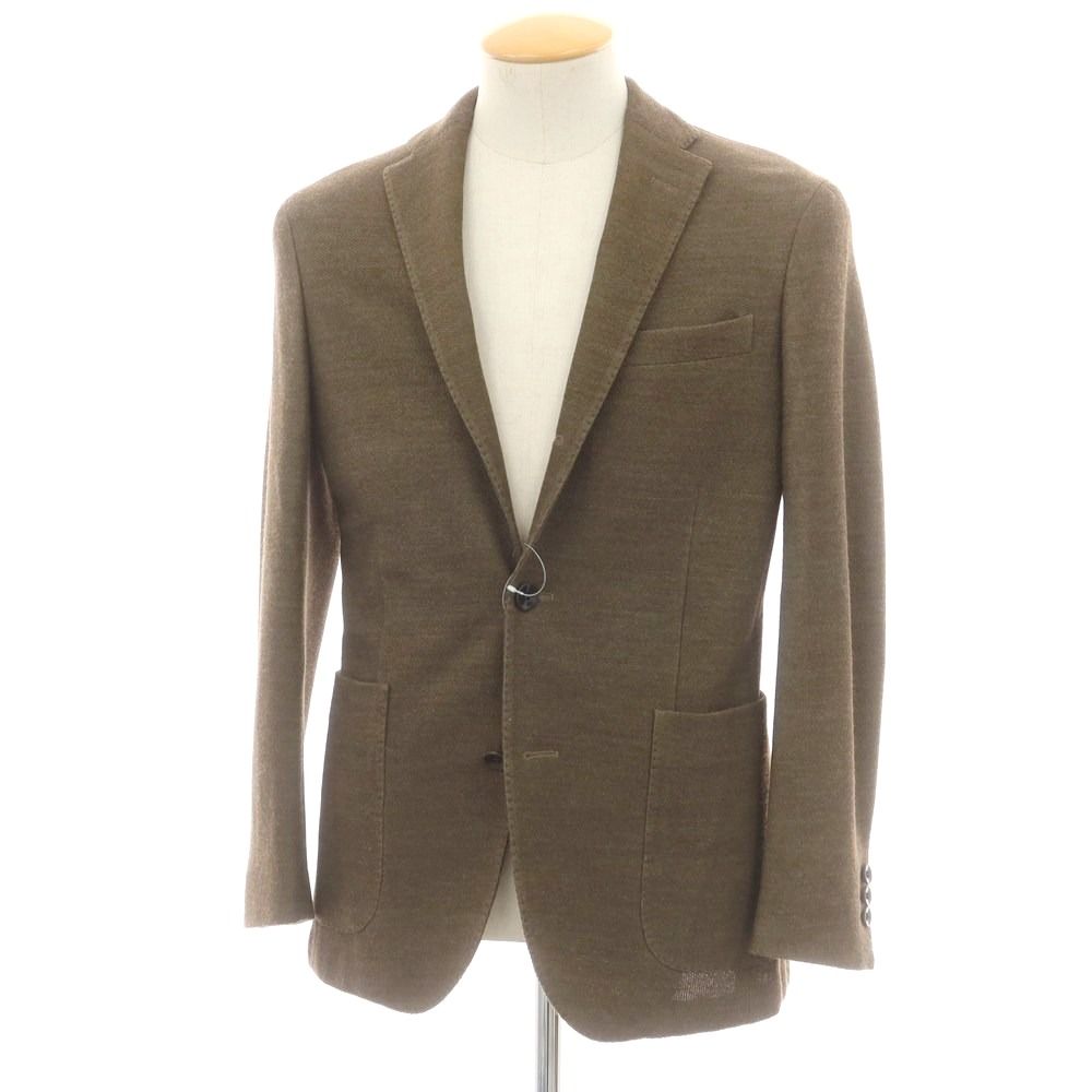ボリオリ BOGLIOLI DOVER コットンウールジャージー テーラードジャケット オリーブブラウン サイズ44 メンズ