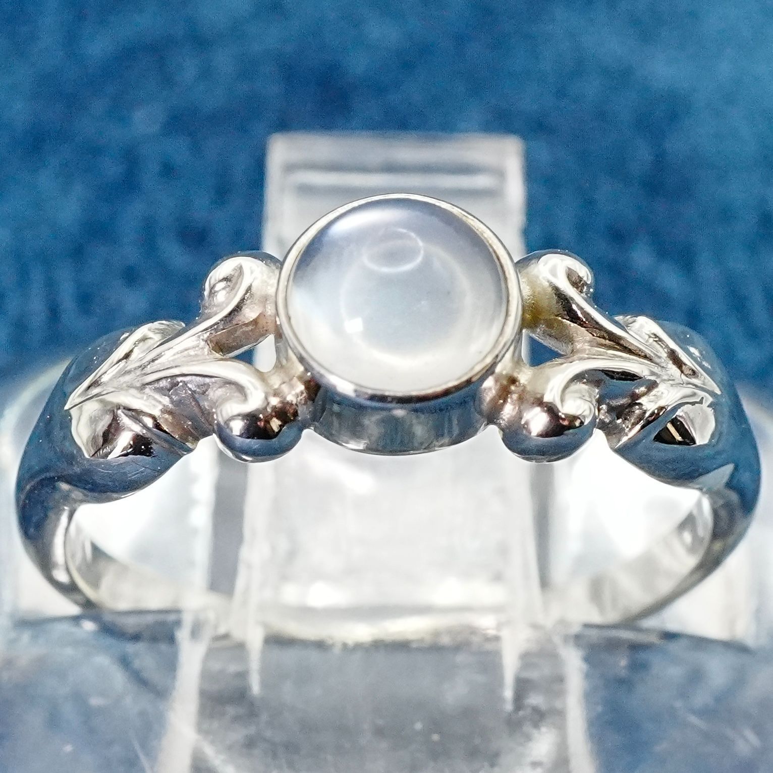 希少美品 ジョージジェンセン ムーンストーン 55 リング/25-1392S