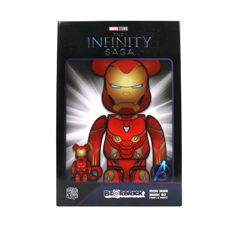 BE@RBRICK IRON MAN MARK III 100％ & 400％ MEDICOM TOY 25th ...