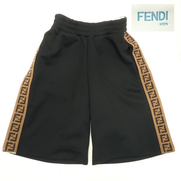 FENDI KIDS ハーフパンツ 6A ジャージ サイドボタン 黒 美品