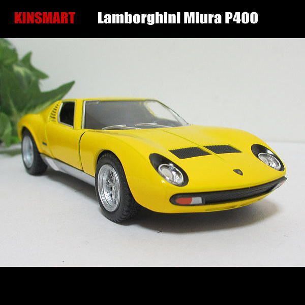 1/34ランボルギーニ/ミウラ/P400(イエロー)/KINSMART/ダイキャスト