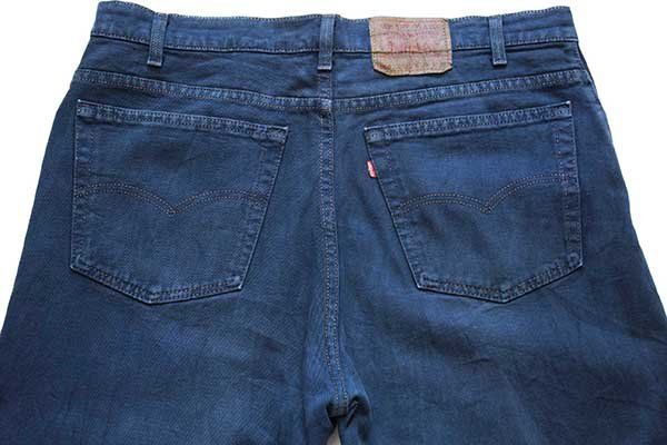 90s USA製 Levi'sリーバイス 550 カラーデニムパンツ 後染め 藍色 w38