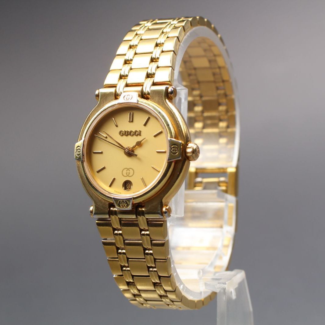 127 【美品】 Vintage Gucci 9200L GOLD クォーツ ゴールド レディース