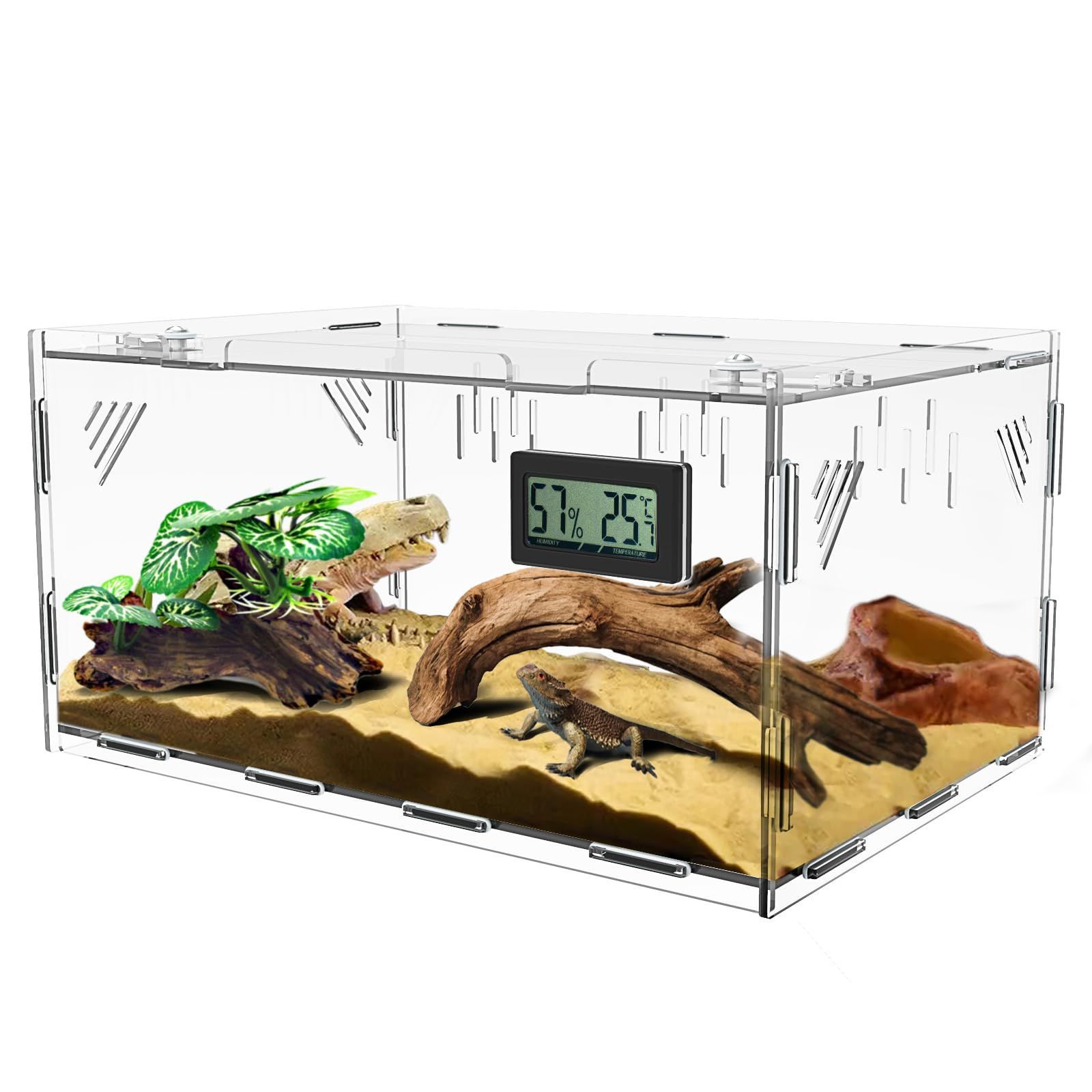 40 * 25 * 18cm トカゲ ケージ 爬虫類 ケージ 爬虫類 飼育ケース 温度 
