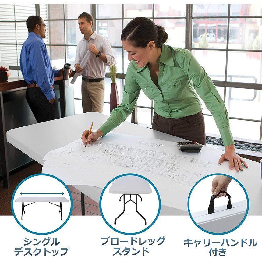 ワークテーブル 折りたたみ 作業台 180cm 奥行74cm 高さ74cm Amazon.co.jp: 3サイズ選べる ワークテーブル 作業台 作業