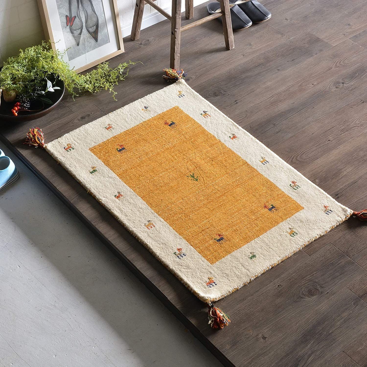 格安お得 新品 RUGS-FACTORY 玄関マット 室内 ギャベ ド ホワイト 849