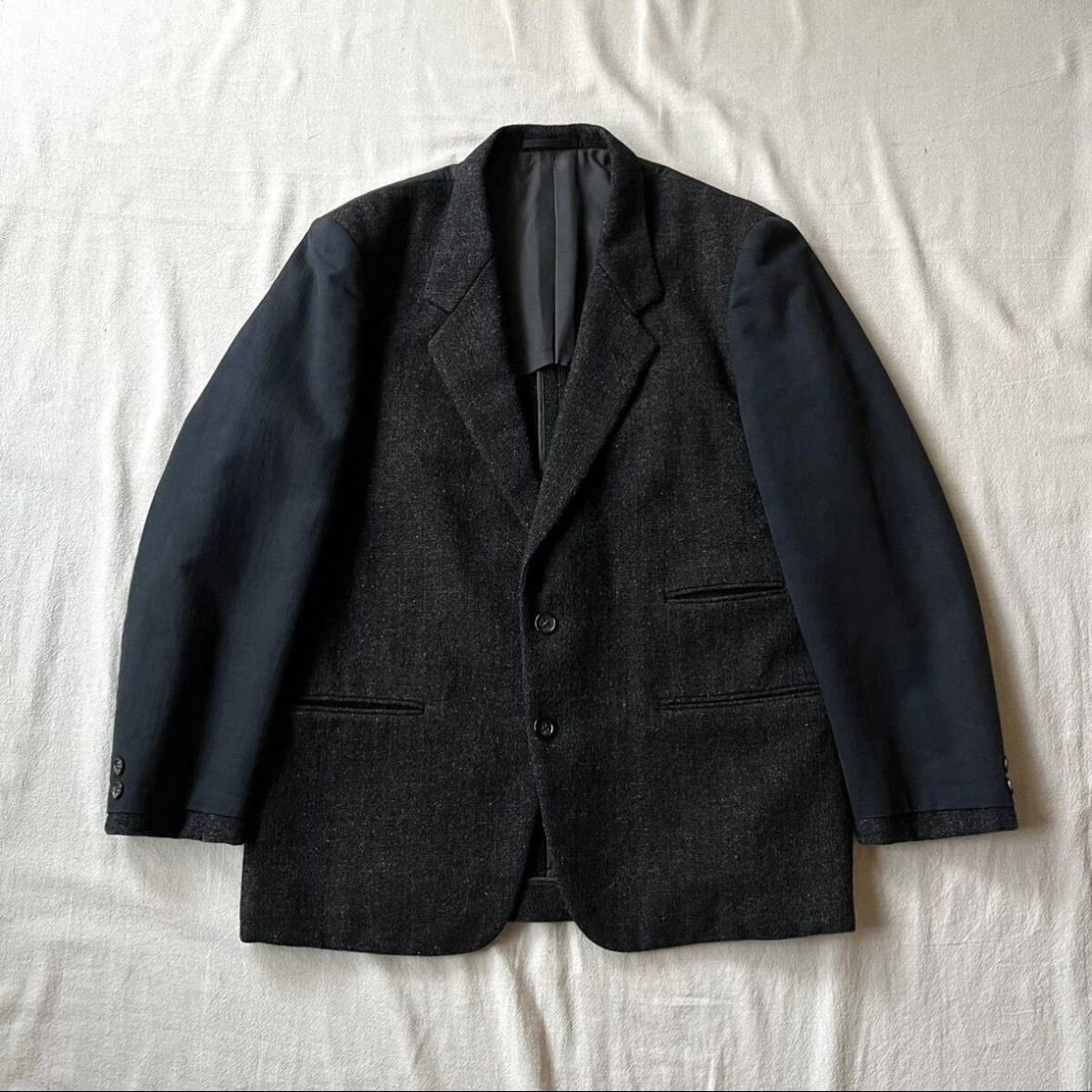 デカオム】80s COMME des GARCONS HOMME ジャケット / S ウール コットン テーラード 切替し 川久保玲 田中オム 90s  O4-09005-91199 - メルカリ