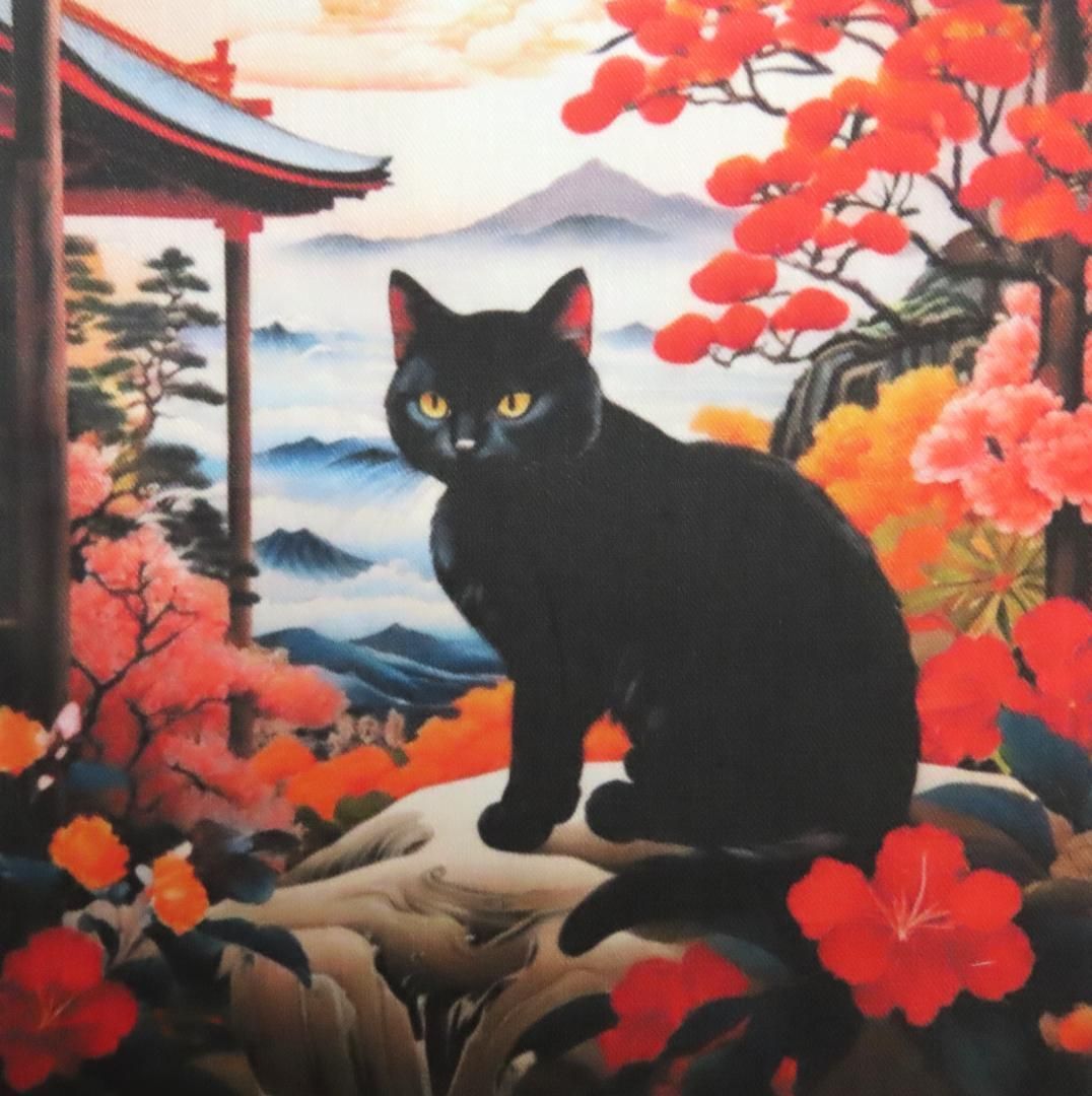 ゆきちゃん限定】X1312 黒猫 浮世絵 XL パネル No300 - メルカリ