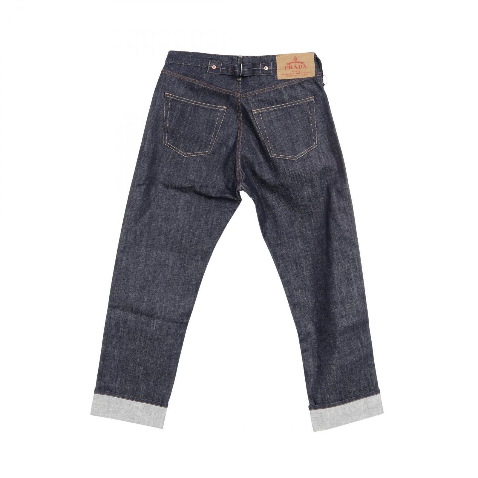 プラダ PRADA デニムパンツ セルビッジ トライアングルロゴ GEP358