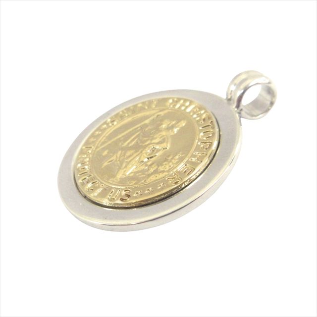 ✨美品✨Tiffany コンビ　コインネックレストップ　18k シルバー925 新品仕上げ済 新同 極美品 ティファニー TIFFANY & CO. K18