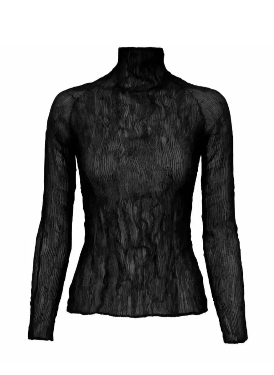 ISSEY MIYAKE イッセイミヤケ シフォン トップス ブラック 2