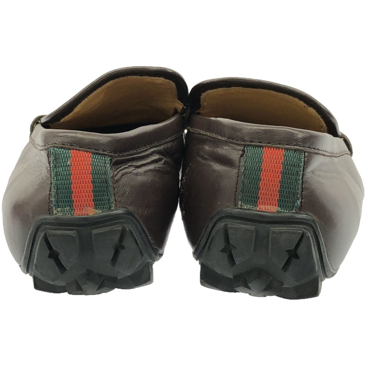 GUCCI グッチ シェリーラインGGレザースリッポンドライビングシューズ  ブラウン 43 GUCCI グッチ シェリーラインGGレザースリッポンドライビングシューズ