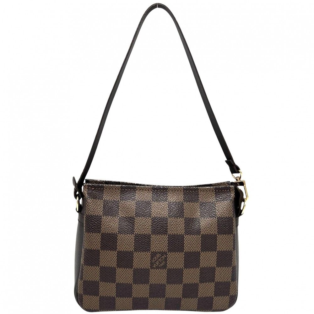 在庫一掃 ルイヴィトン ハンドバッグ レディース トゥルースメイクアップ ポーチ 化粧ポーチ ミニハンドバッグ LOUIS VUITTON N51982 ダミエキャンバス ブラウン 茶 ゴールド金具 品